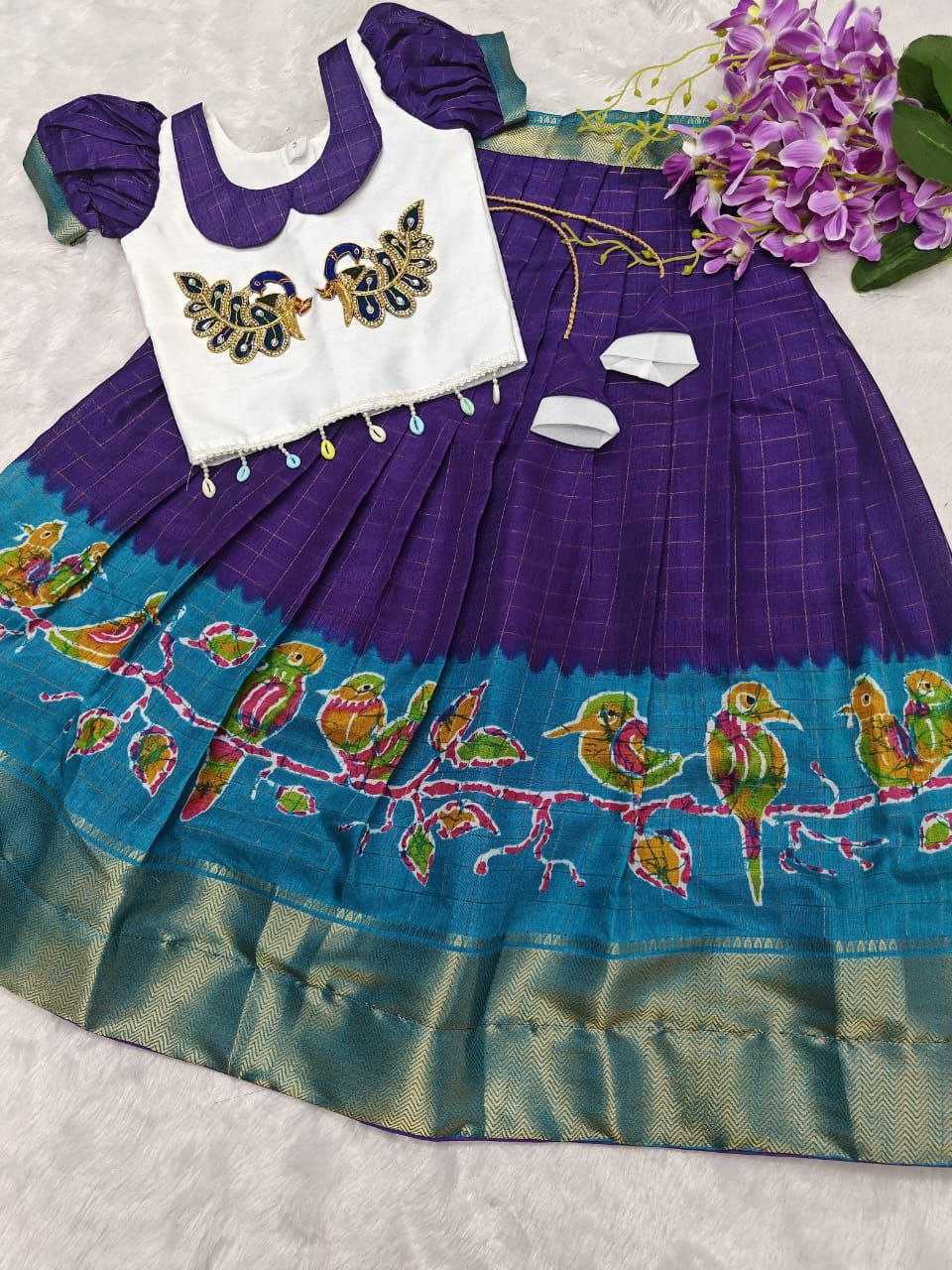 YNF BANGALORI SILK KESH189 VET21KIDS WEAR WHOLESALE KIDS LEHENGA TRADITIONAL OUTFITS KIDS LEHENGA FESTIVE WEAR KIDS WEDDING OUTFITS MANUFACTURER- Kids Exports