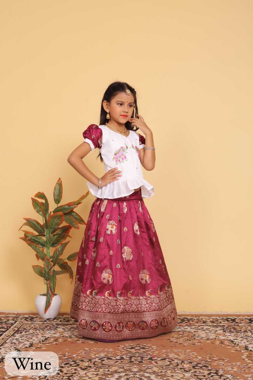 YNF DOLA SILK RIN192 8059 KIDS WEAR WHOLESALE KIDS LEHENGA KIDS TRADITIONAL OUTFITS KIDS LEHENGA CHOLI KIDS FESTIVE WEAR KIDS WEDDING OUTFITS MANUFACTURER- Kids Exports