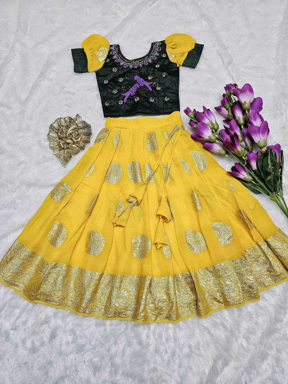 YNF SILK KIDS WEAR RIN161 RPVR2 WHOLESALE KIDS LEHENGA TRADITIONAL ETHNIC LEHENGA CHOLI KIDS FESTIVE BABY GIRL LEHANGA MANUFACTURER- Kids Exports