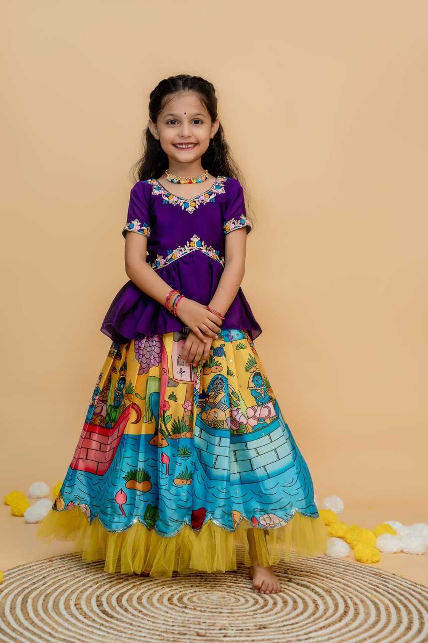 YNF SOFT CHINON KESH109 RRKT91 KIDS WEAR WHOLESALE KIDS GOWNS MANUFACTURER- Kids Exports