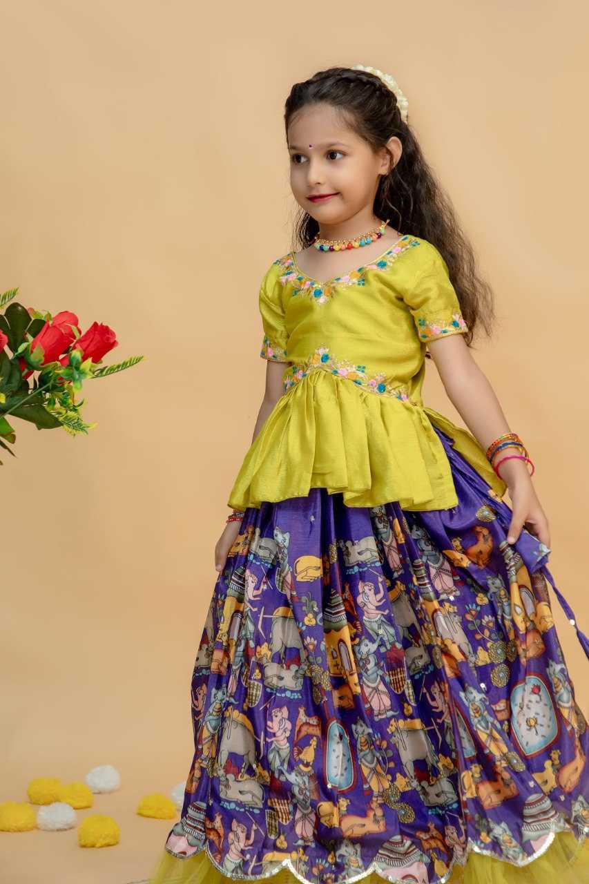 YNF SOFT SILK KIDS WEAR KESH109 RRK103 WHOLESALE KIDS LEHENGA TRADITIONAL ETHNIC LEHENGA CHOLI KIDS FESTIVE BABY GIRL LEHANGA MANUFACTURER- Kids Exports