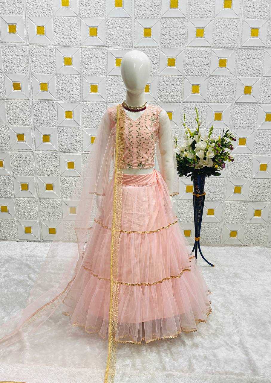 Ynf Butterfly Net KESH415 207 Kids Wear Wholesale Kids Lehenga Kids Traditional Outfits Kids Lehenga Choli Manufacturer- Kids Exports