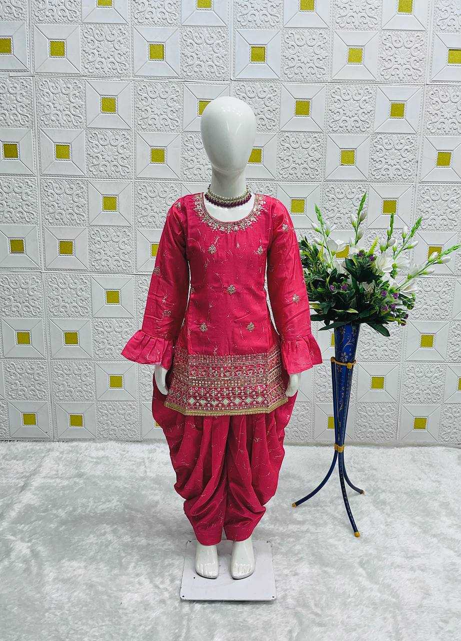 Ynf Chinon Silk KESH415 506 Kids Wear Wholesale Kids Suit Kids Anarkali Suits Manufacturer- Kids Exports