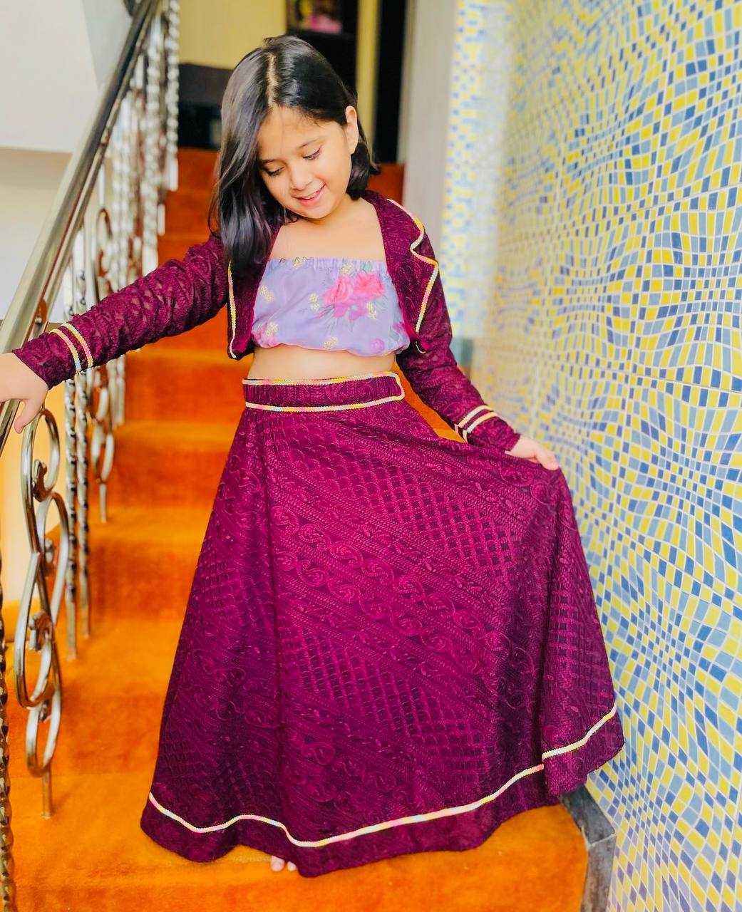Ynf Faux Georgette KESH415 161 Kids Wear Wholesale Kids Lehenga Kids Lehenga Choli Baby Girl Lehenga Manufacturer- Kids Exports