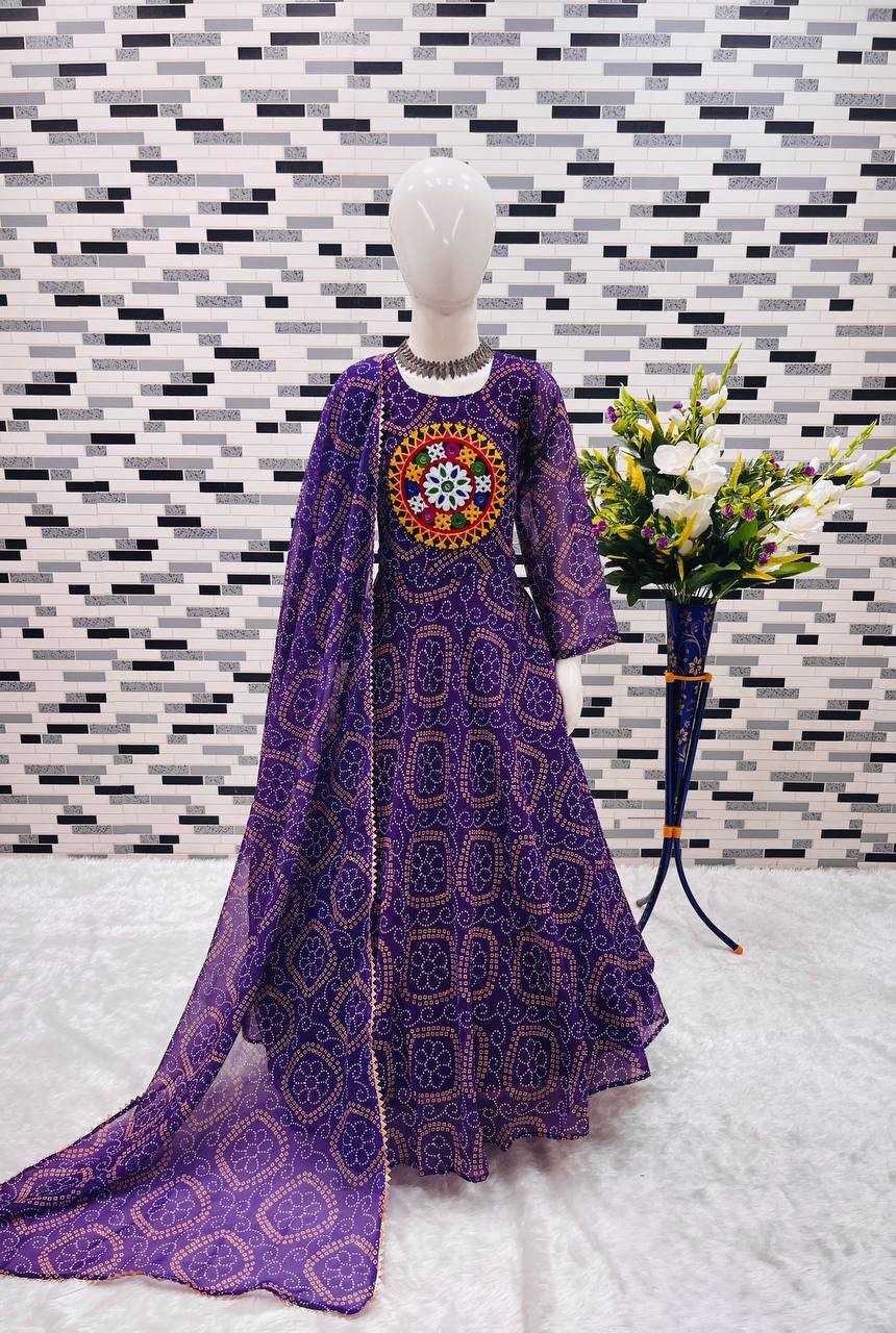 Ynf Faux Georgette KESH415 182 Kids Wear Wholesale Kids Gown Kids Ethnic Gowns Manufacturer- Kids Exports