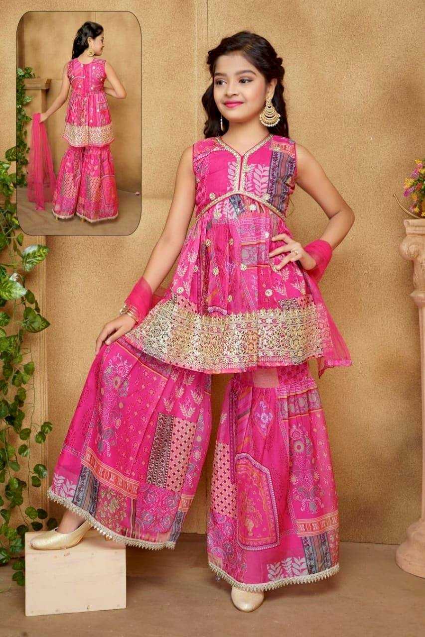 Ynf Japan Sartin KESH415 163 Kids Wear Wholesale Kids Suit Kids Anarkali Suits Manufacturer- Kids Exports