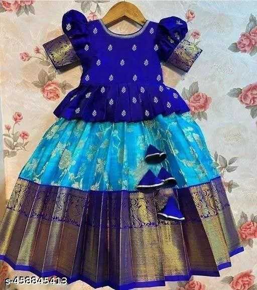 Ynf Jequard Silk KESH461 86 Kids Wear Wholesale Kids Designer Frock Kids Traditional Outfits Kids Festive Wear Manufacturer- Kids Exports
