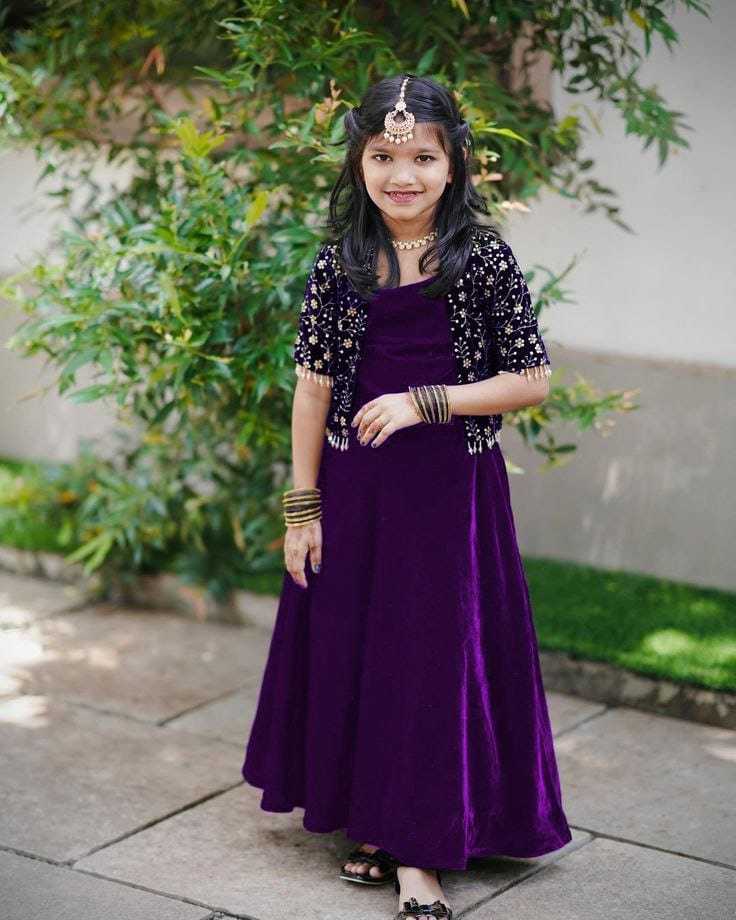 Ynf Velvet RIN157 PC KID-8145 Kids Wear Wedding Collections Festive Collections Wholesale Kids Lehenga Kids Ethnic Wear Kids Festive Wear Manufacturer- Kids Exports