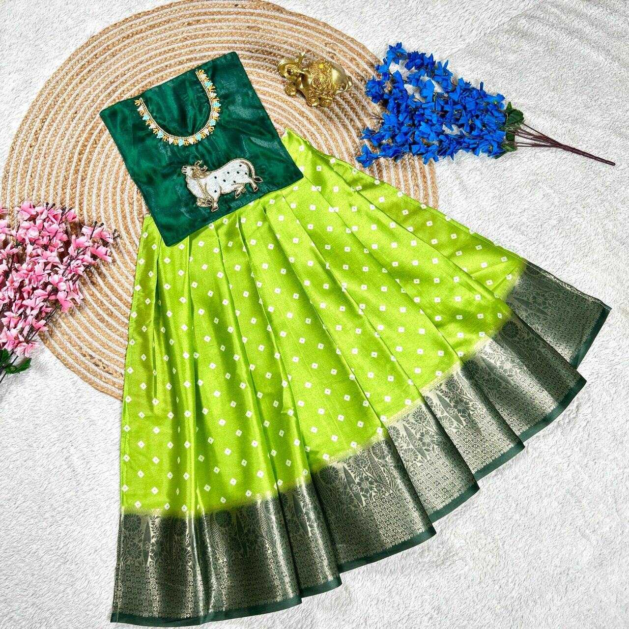 Ynf Banglori Silk KESH505 345 Kids Wear Wholesale Kids Lehenga Kids Ghagra Choli Manufacturer- Kids Exports