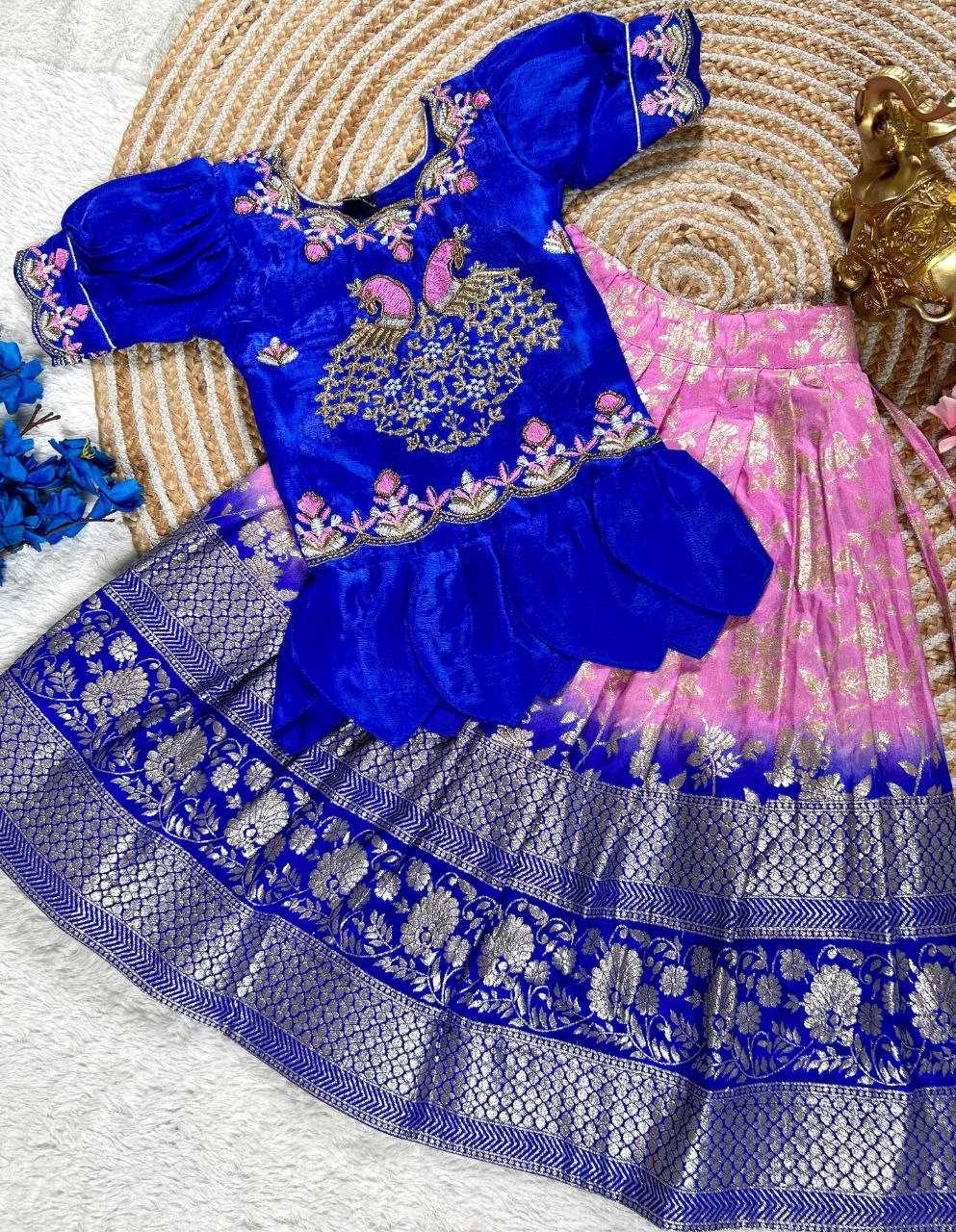 Ynf Banglori Silk KESH505 354 Kids Wear Wholesale Kids Lehenga Kids Ghagra Choli Manufacturer- Kids Exports
