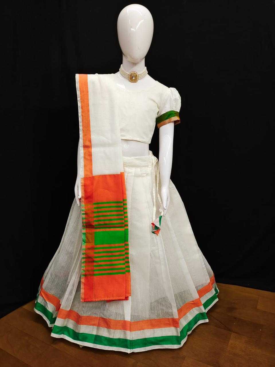 Ynf Cotton KESH493 Independence Kids Wear Festive Collections Wholesale Kids Lehenga Kids Lehenga Choli Independence Day Collections Manufacturer- Kids Exports
