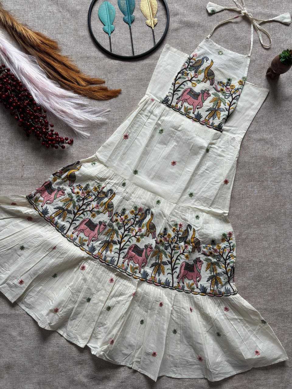 Ynf Cotton RIN107 FRONT Kids Wear Wedding Collections Festive Collections Wholesale Kids Gown Embroidered Frock Kids Festive Wear Manufacturer- Kids Exports