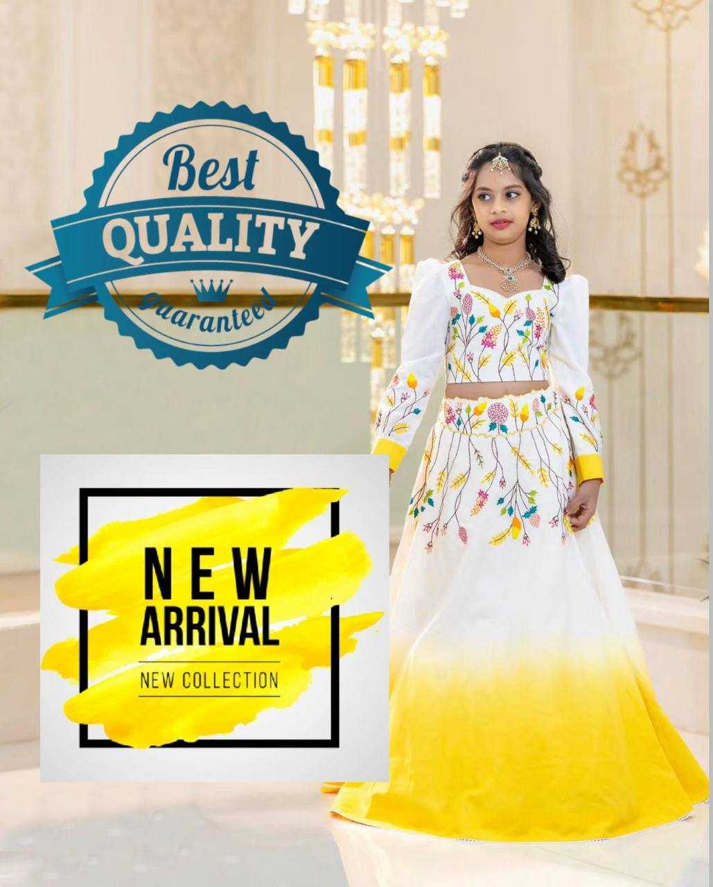Ynf Crepe Silk RIN234 219 Kids Wear Wholesale Kids Lehenga Embroidered Frock Kids Ghagra Choli Manufacturer- Kids Exports