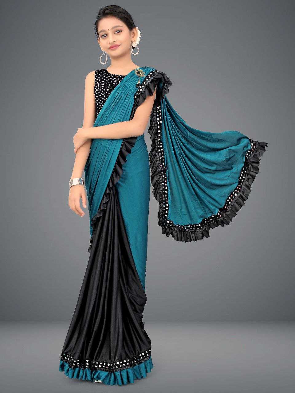 Ynf Delta lycra KESH461 45 Kids Wear Wholesale Kids Saree Dress Manufacturer- Kids Exports