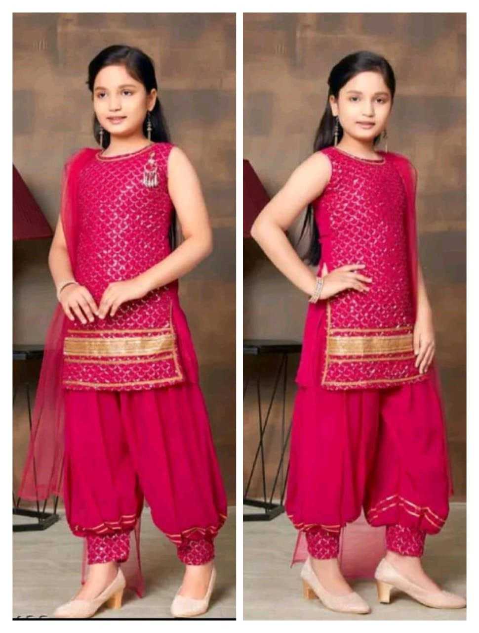 Ynf Heavy Crepe KESH461 103 Kids Wear Wedding Collections Festive Collections Wholesale Kids Suit Top & Pant Kids Festive Wear Manufacturer- Kids Exports