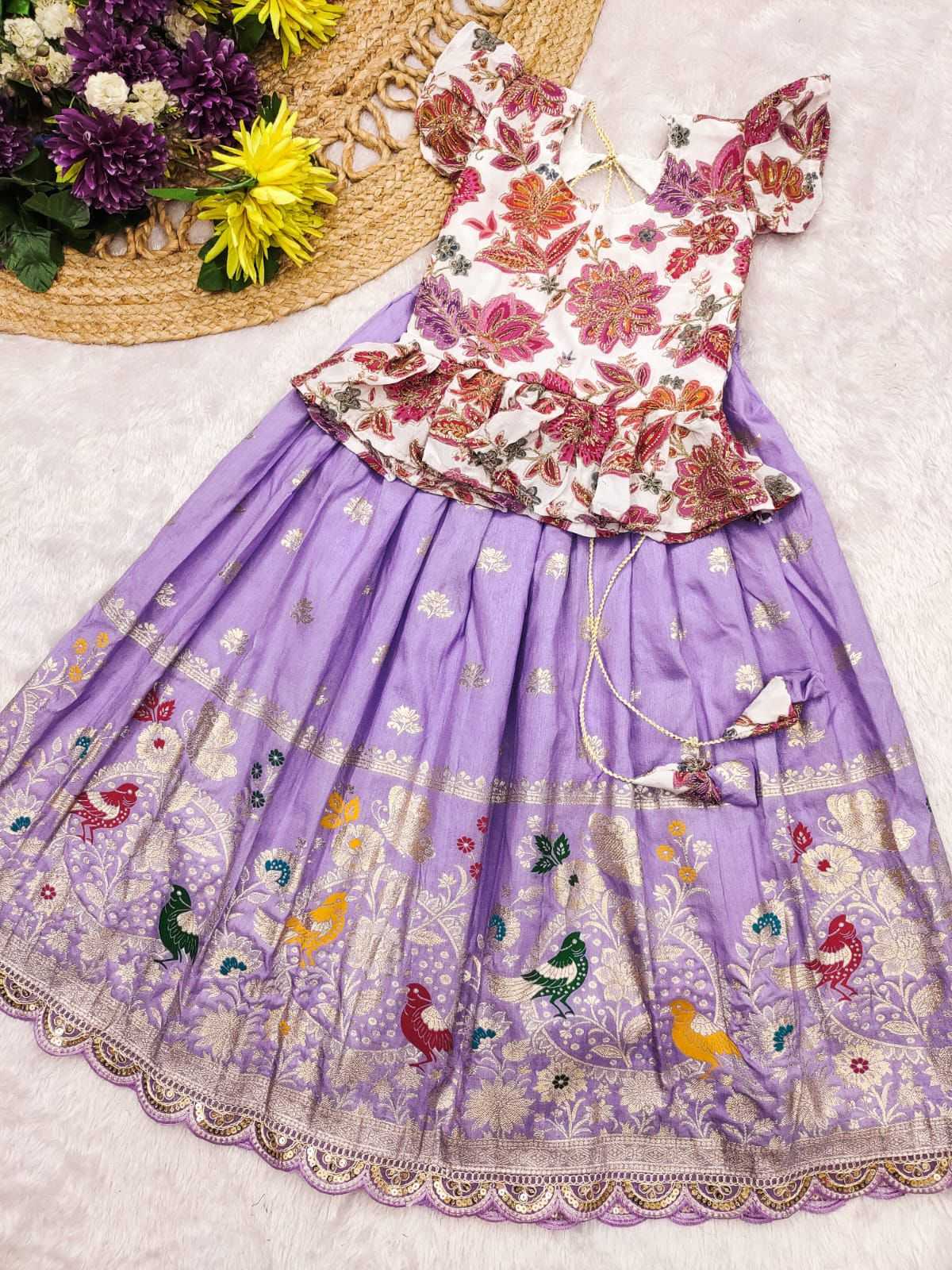 Ynf Crepe RIN235 SANVI Kids Wear Festive Collections Wholesale Girls Frock Kids Festive Wear Kids Party Wear Ethnic Manufacturer- Kids Exports