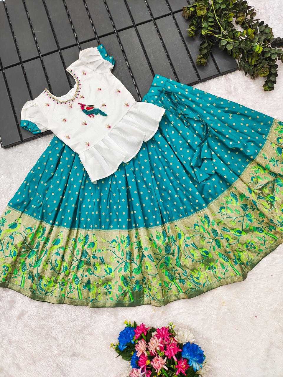 Ynf Banarasi Soft Silk RIN235 Vedanshi Kids Wear Festive Collections Wholesale Kids Lehenga Choli Kids Festive Wear Kids Silk Dress Manufacturer- Kids Exports