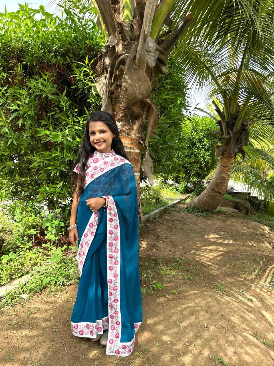 Ynf Dola Silk KESH505 013 Kids Wear Wholesale Kids Saree Dress Kids Festive Wear Kids Wedding Outfits Manufacturer- Kids Exports