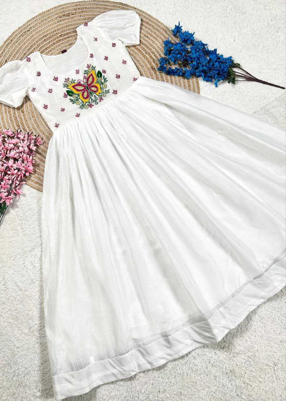 Ynf Soft Cotton KESH619 Resham Kids Wear Wholesale Kids Gown Kids Frocks Girls Frock Manufacturer- Kids Exports