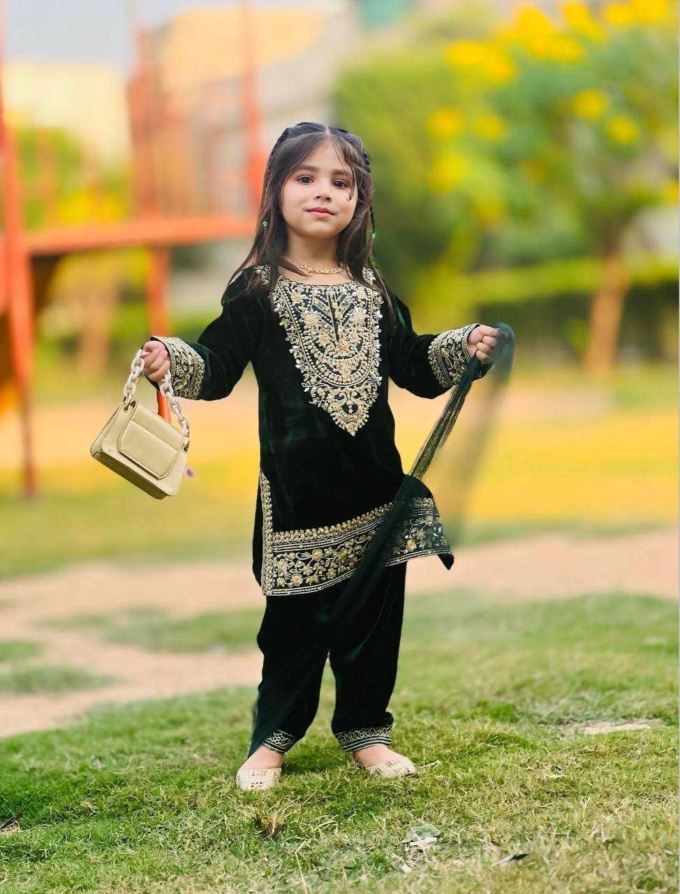 Ynf Velvet KESH415 236 Kids Wear Wholesale Kids Top & Pant Girls Kurti Kids Ethnic Wear Manufacturer- Kids Exports