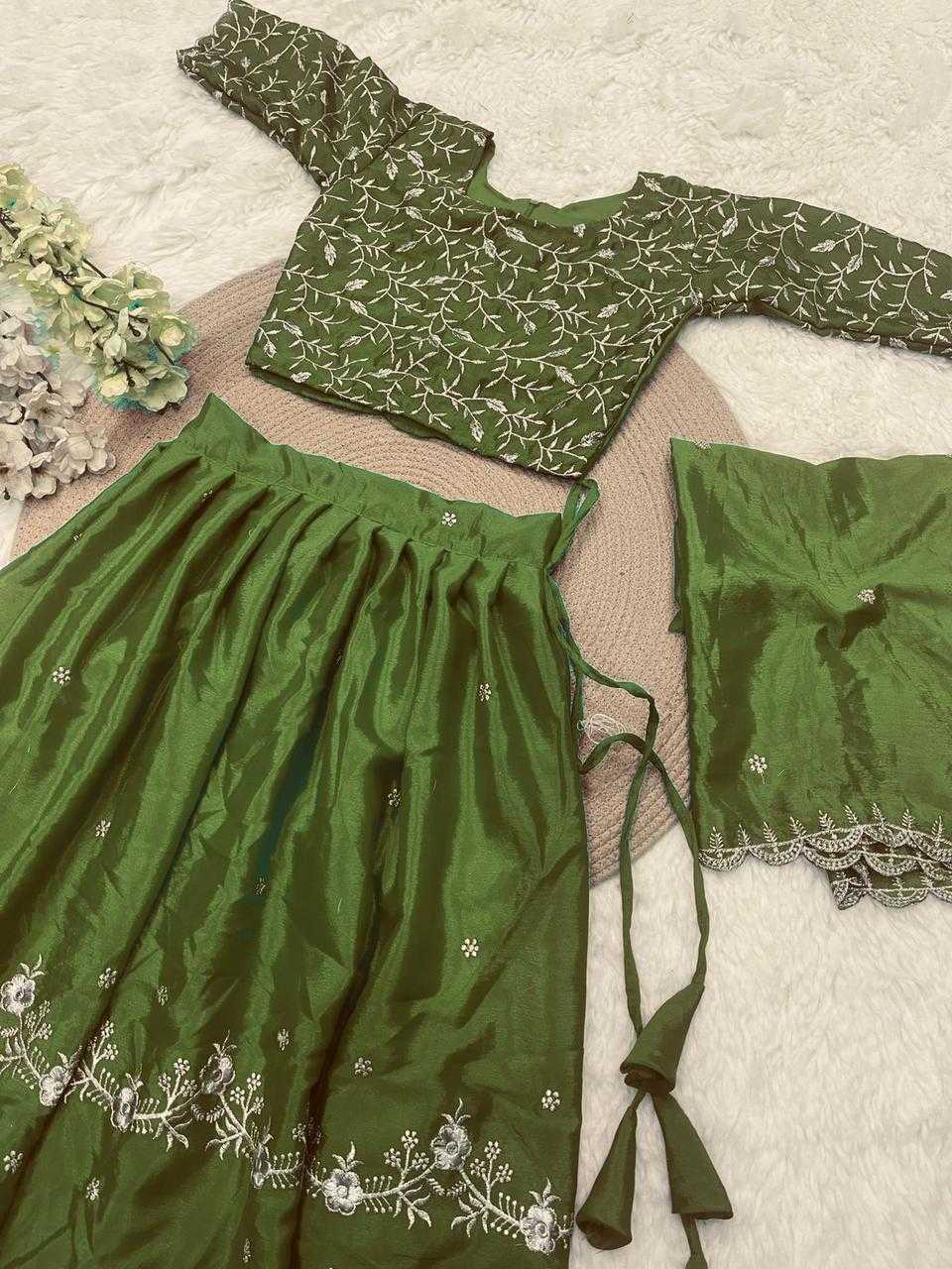 Ynf Chanderi Silk RIN235 FULL FLAIR Kids Wear Wholesale Kids Lehenga Girls Ethnic Wear Baby Girl Lehenga Manufacturer- Kids Exports