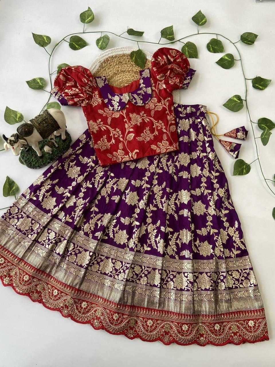 Ynf Cotton KESH503 8033 Kids Wear Wholesale Kids Lehenga Choli Kids Wedding Outfits Kids Indo-Western Wear Manufacturer- Kids Exports