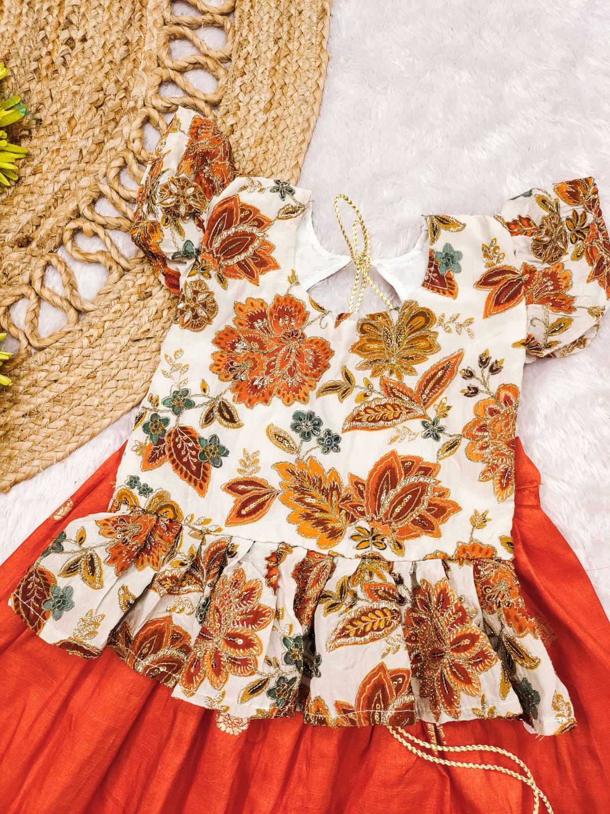 Ynf Crepe RIN235 SUVAL Kids Wear Wholesale Ethnic Dresses For Kids Kids Festive Wear Kids Party Wear Ethnic Manufacturer- Kids Exports