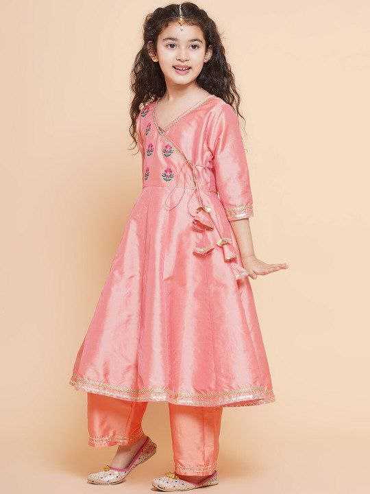 Ynf Fancy KESH461 173 Kids Wear Wholesale Girls Kurti Kids Traditional Outfits Kids Festive Wear Manufacturer- Kids Exports