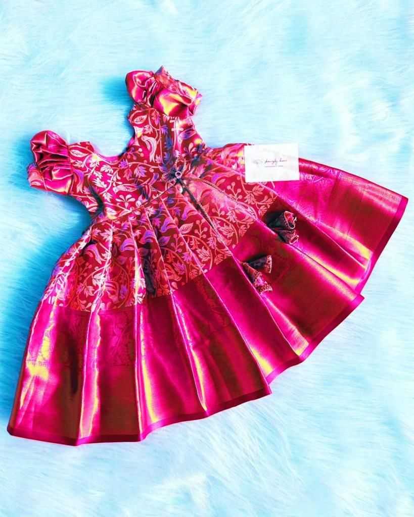 Ynf Fancy RIN235 FULL FLAIR Kids Wear Wholesale Kids Gown Kids Traditional Outfits Kids Ethnic Gowns Manufacturer- Kids Exports