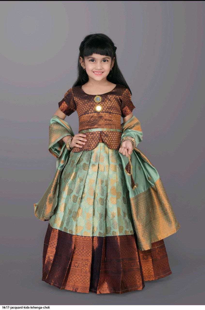 Ynf Jacquard KESH461 17 Kids Wear Wholesale Kids Designer Frock Kids Traditional Outfits Kids Lehenga Choli Manufacturer- Kids Exports
