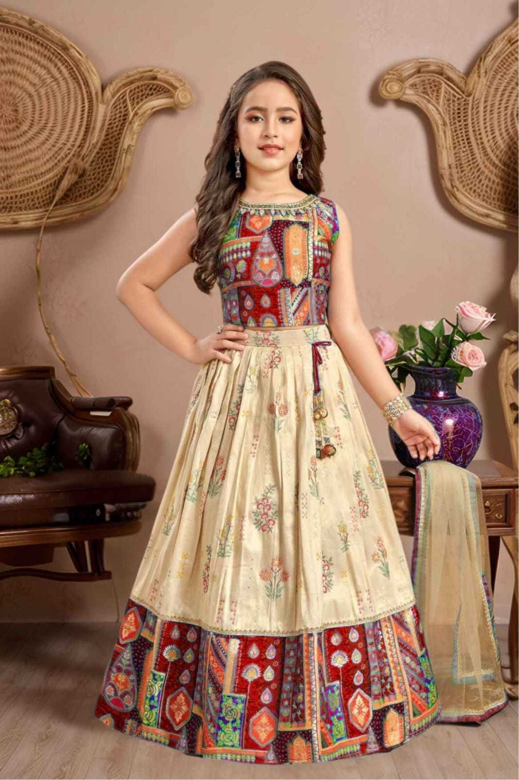 Ynf Muslin Cotton RIN235 Muslin coton Kids Wear Wholesale Kids Lehenga Kids Festive Wear Kids Wedding Outfits Manufacturer- Kids Exports