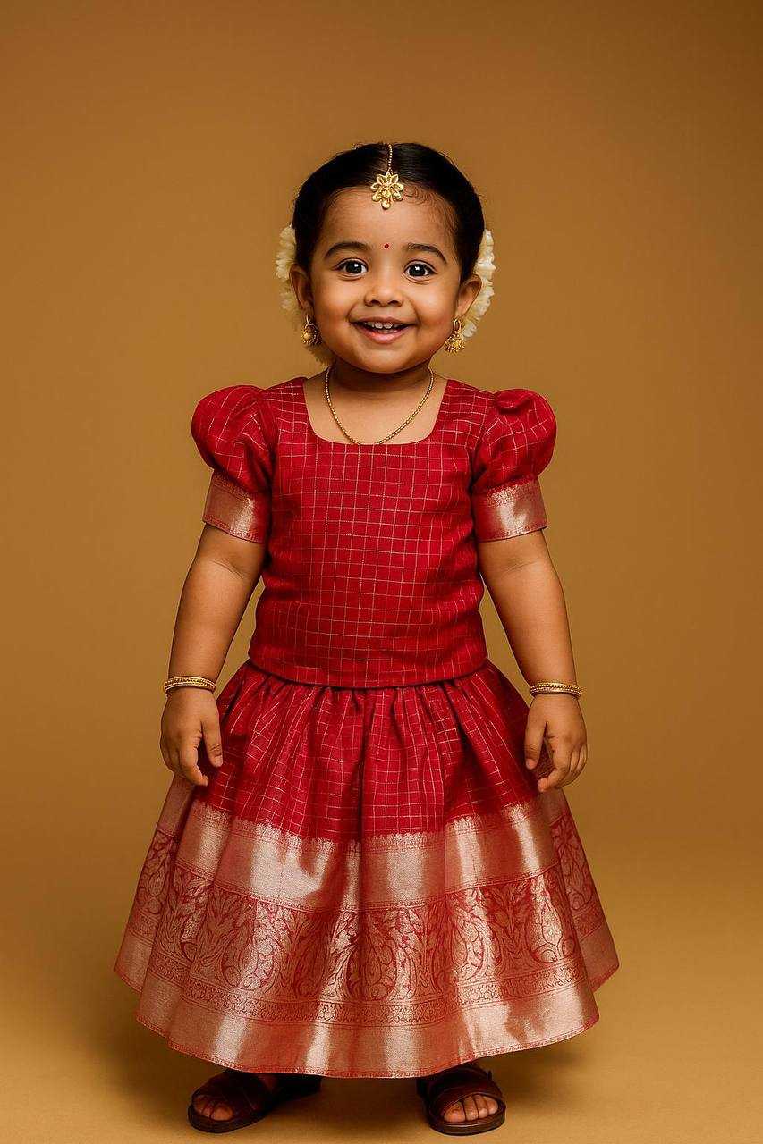 Ynf Organza KESH709 01 Kids Wear Wholesale Kids Ethnic Wear Indian Wear For Kids Kids Lehenga Choli Manufacturer- Kids Exports