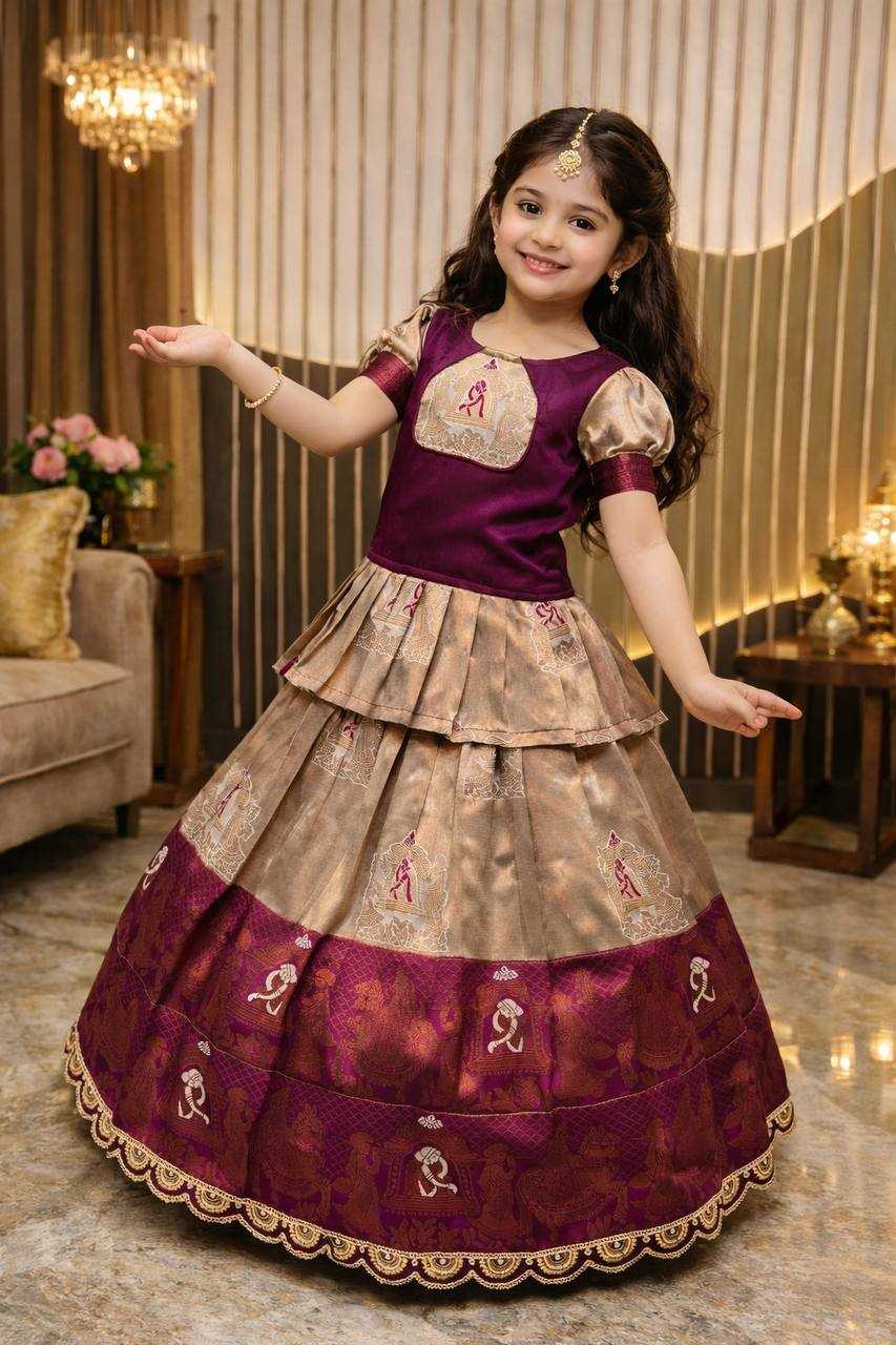 Ynf Silk KESH642 066 Kids Wear Wholesale Kids Lehenga Kids Lehenga Choli Girls Ethnic Wear Manufacturer- Kids Exports