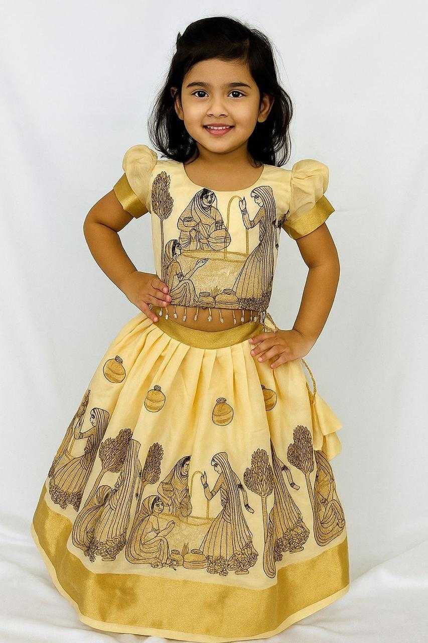 Ynf Chinon RIN235 CRUSH Kids Wear Festive Collections Wholesale Kids Lehenga Kids Lehenga Choli Baby Girl Lehenga Manufacturer- Kids Exports