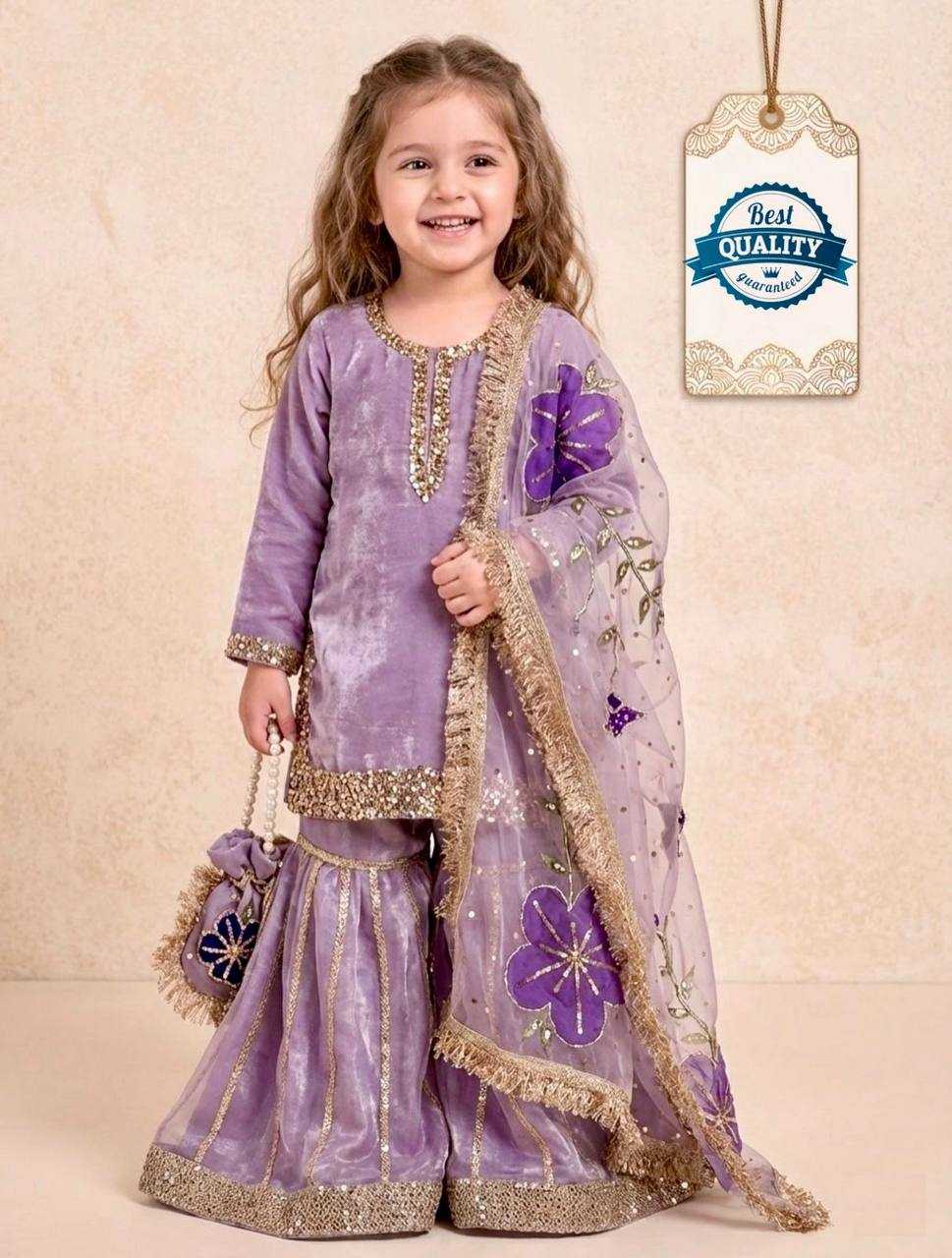 Ynf Fancy KESH415 242 Kids Wear Wholesale Kids Sharara Kids Wedding Outfits Kids Party Wear Ethnic Manufacturer- Kids Exports