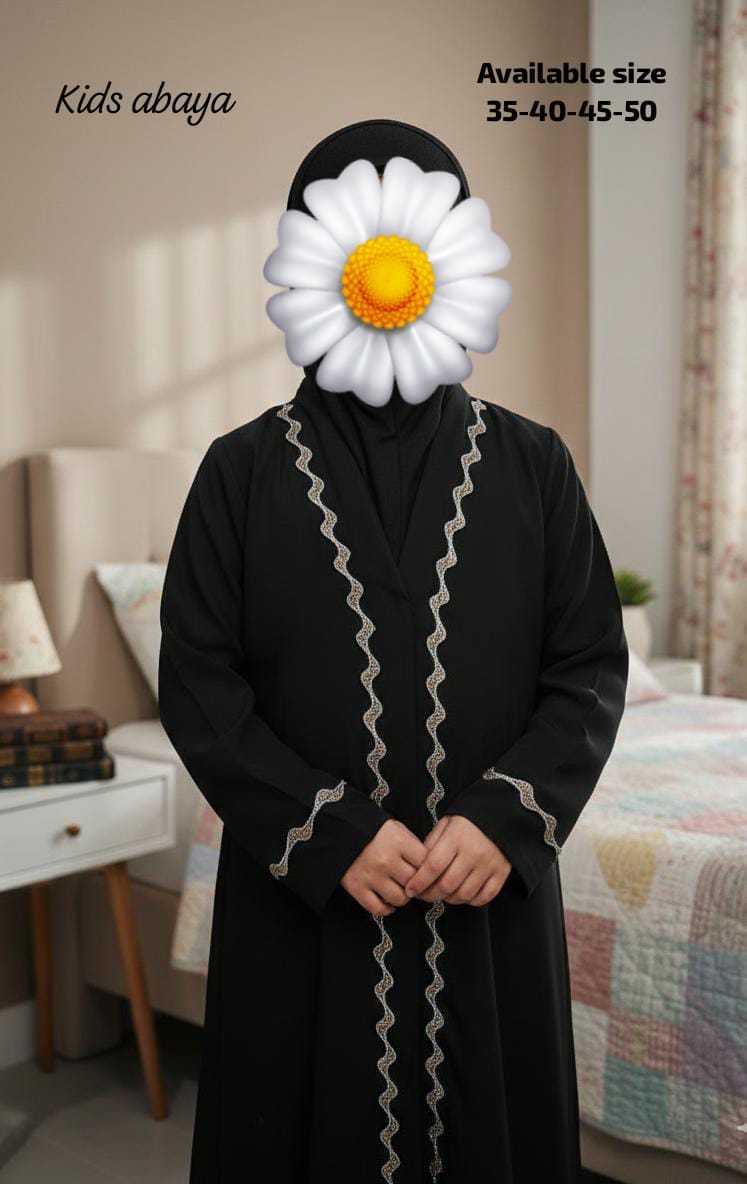 Ynf Imported KESH557 Mat Kids Wear Islamic Clothing Wholesale Abaya Hijab Manufacturer- Kids Exports