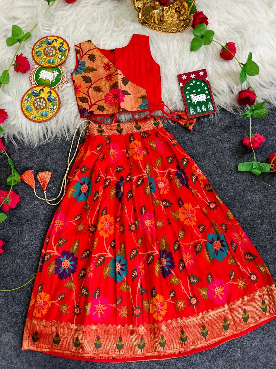 Ynf Silk KESH249 K Radhika Kids Wear Wholesale Kids Lehenga Kids Lehenga Choli Baby Girl Lehenga Manufacturer- Kids Exports