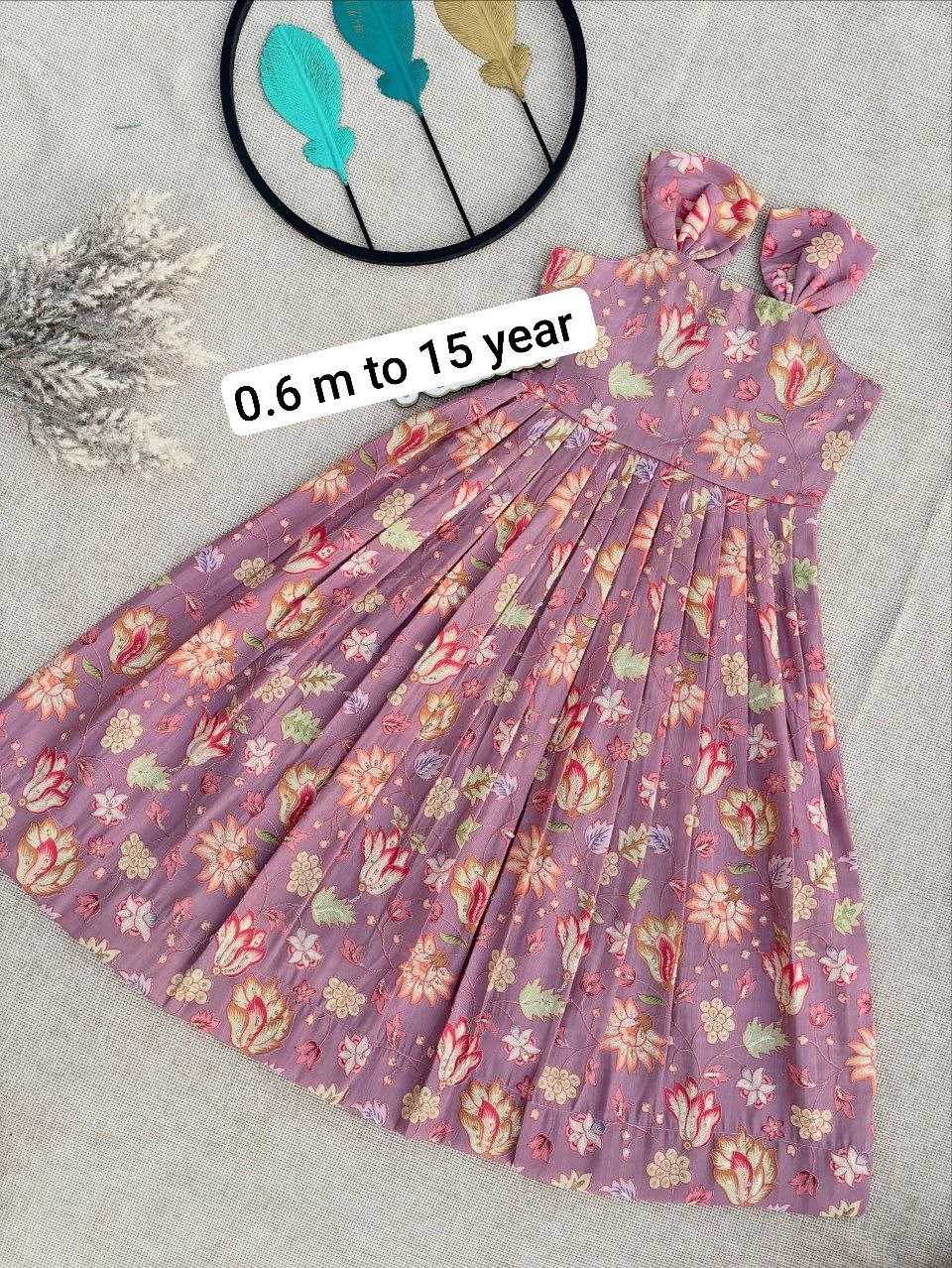 Ynf Soft Cotton KESH107 SOFT Kids Wear Wholesale Kids Gown Embroidered Frock Kids Designer Frock Manufacturer- Kids Exports
