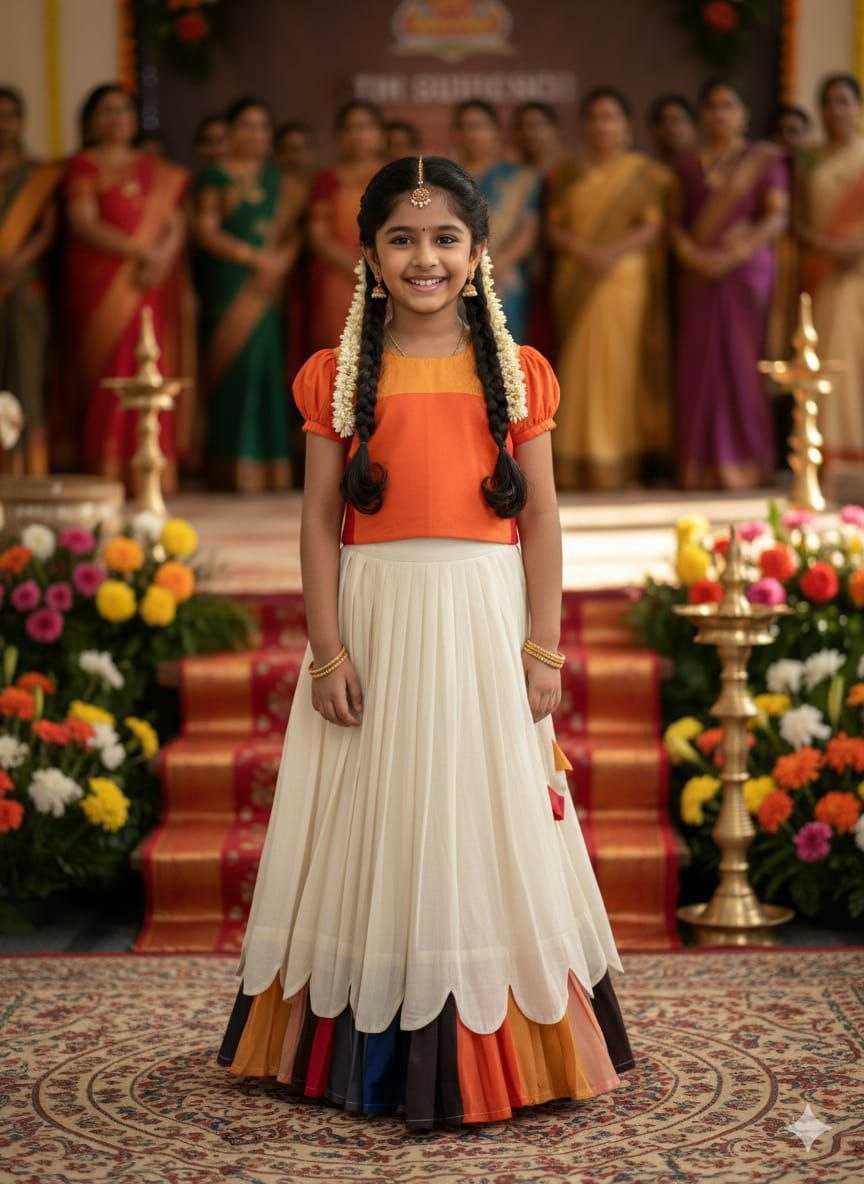 Ynf Cotton KESH505 Kanakambaram Kids Wear Wholesale Kids Lehenga Kids Designer Frock Kids Party Wear Ethnic Manufacturer- Kids Exports
