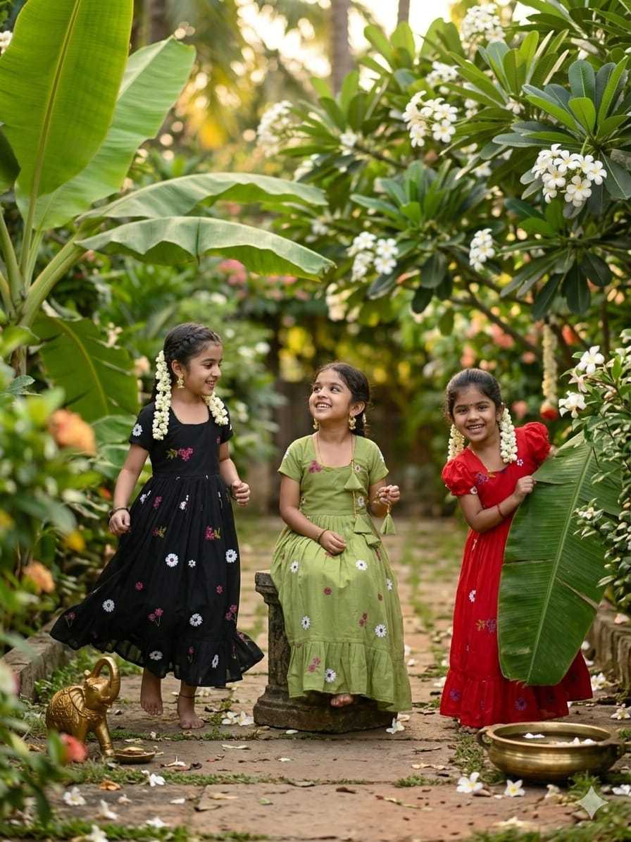 Ynf Pure Cotton KESH505 Summer Kids Wear Wholesale Kids Gown Kids Designer Frock Kids Party Wear Ethnic Manufacturer- Kids Exports