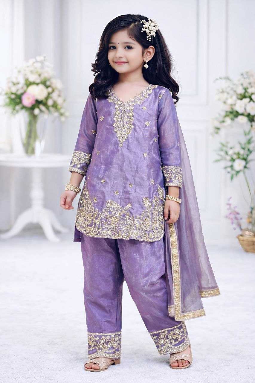 Ynf Pure Silk KESH167 GMY Kids Wear Wholesale Kids Suit Kids Traditional Outfits Kids Party Wear Ethnic Manufacturer- Kids Exports
