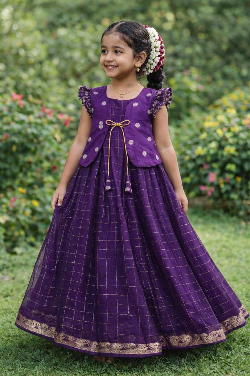 Ynf Pure Viscos KESH505 Prasanti Kids Wear Wholesale Kids Gown Kids Designer Frock Kids Navratri Outfits Manufacturer- Kids Exports