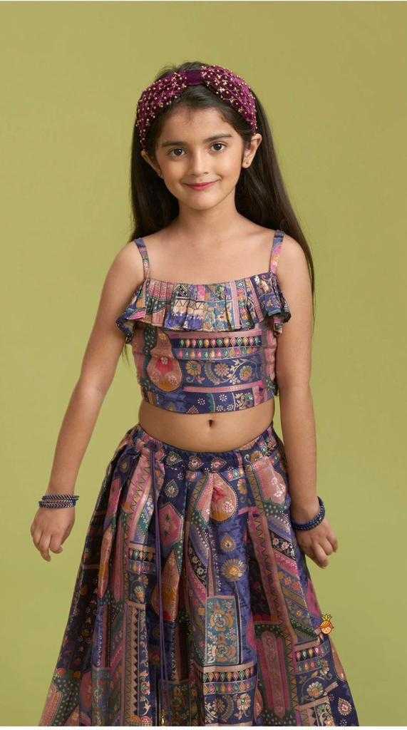 Ynf Munmun Tikali RIN235 mun silk Kids Wear Wholesale Kids Lehenga Kids Traditional Outfits Kids Party Wear Ethnic Manufacturer- Kids Exports