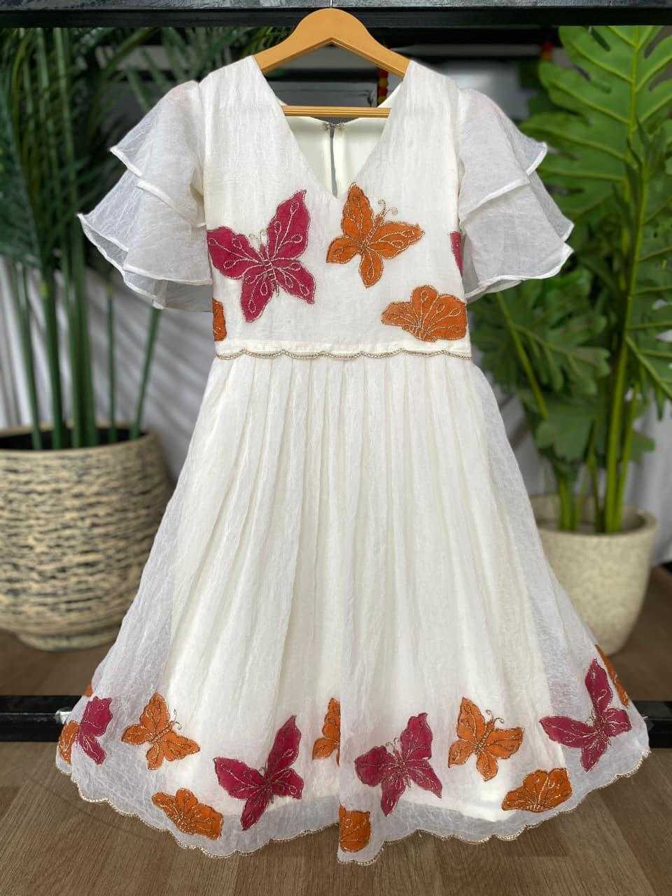 Ynf Organza RIN235 hand painted Kids Wear Wholesale Kids Lehenga Kids Gown Kids Party Wear Ethnic Manufacturer- Kids Exports