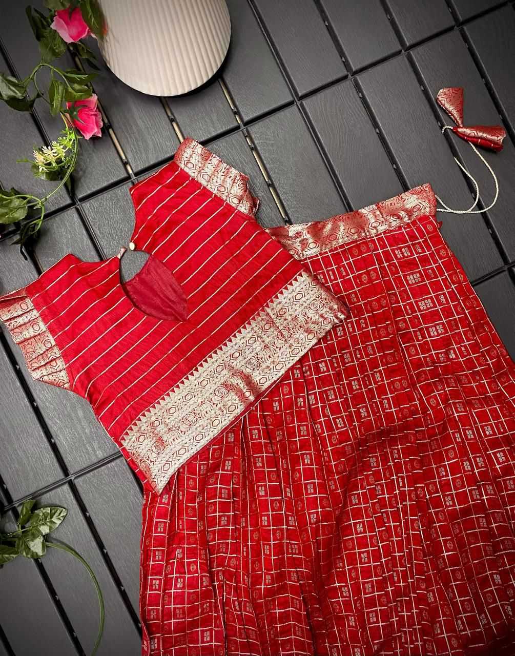 Ynf Soft Silk RIN235 sleeves blouse Kids Wear Wholesale Kids Designer Frock Kids Traditional Outfits Kids Lehenga Choli Manufacturer- Kids Exports