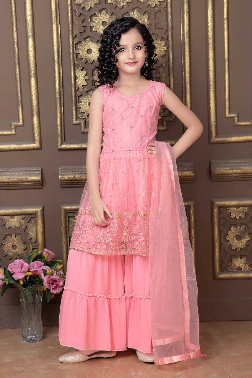 YNF SOFT NET KSB 1003 KIDS WEAR WHOLESALE KIDS SHARARA EMANUFACTURER 