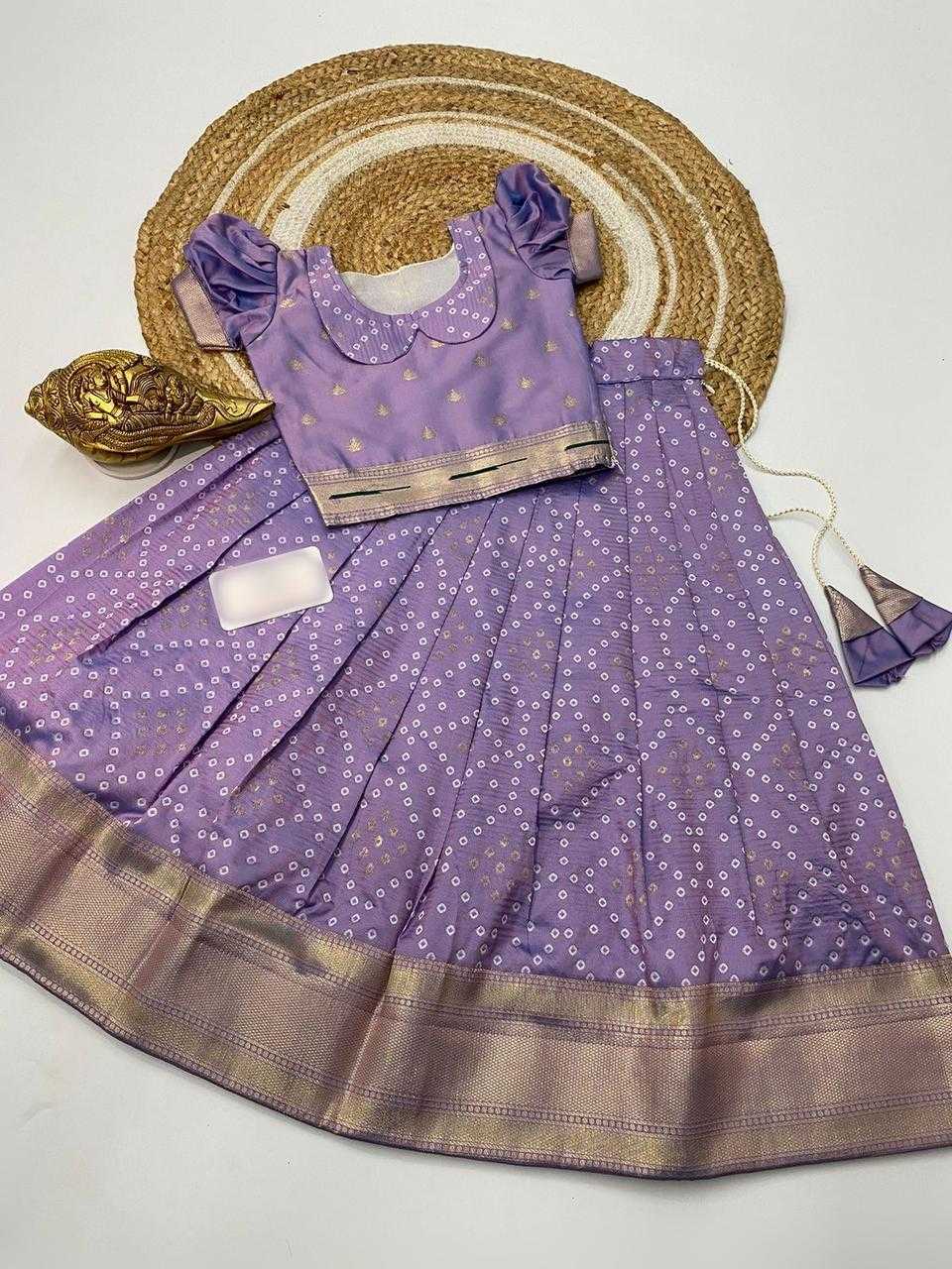 YNF PURE BANDHEJ RIN192 7924 KIDS WEAR WHOLESALE KIDS LEHENGAS MANUFACTURER