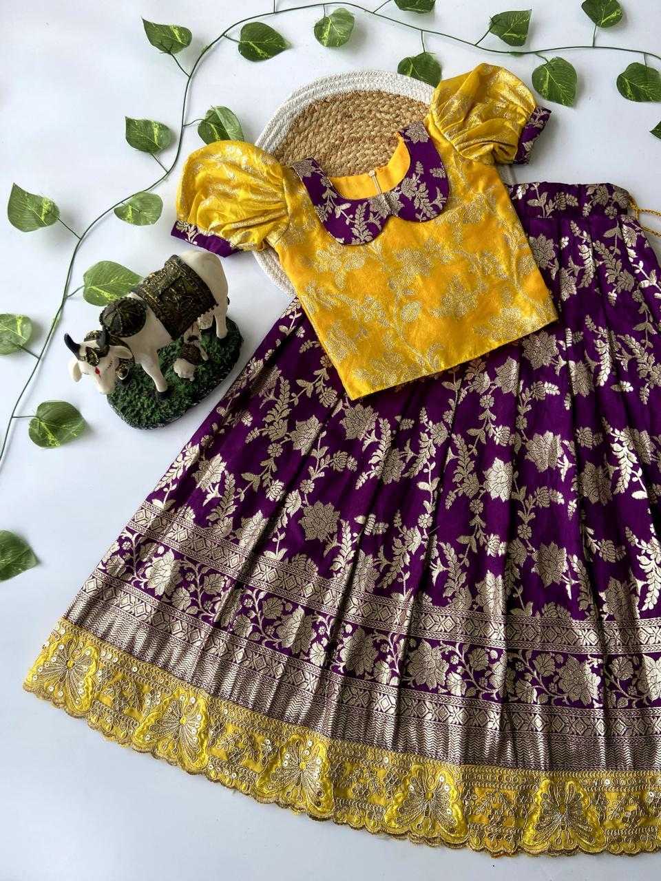 YNF DOLA SILK RIN192 8041 KIDS LEHENGAS WHOLESALE KIDS LEHENGAS MANUFACTURER