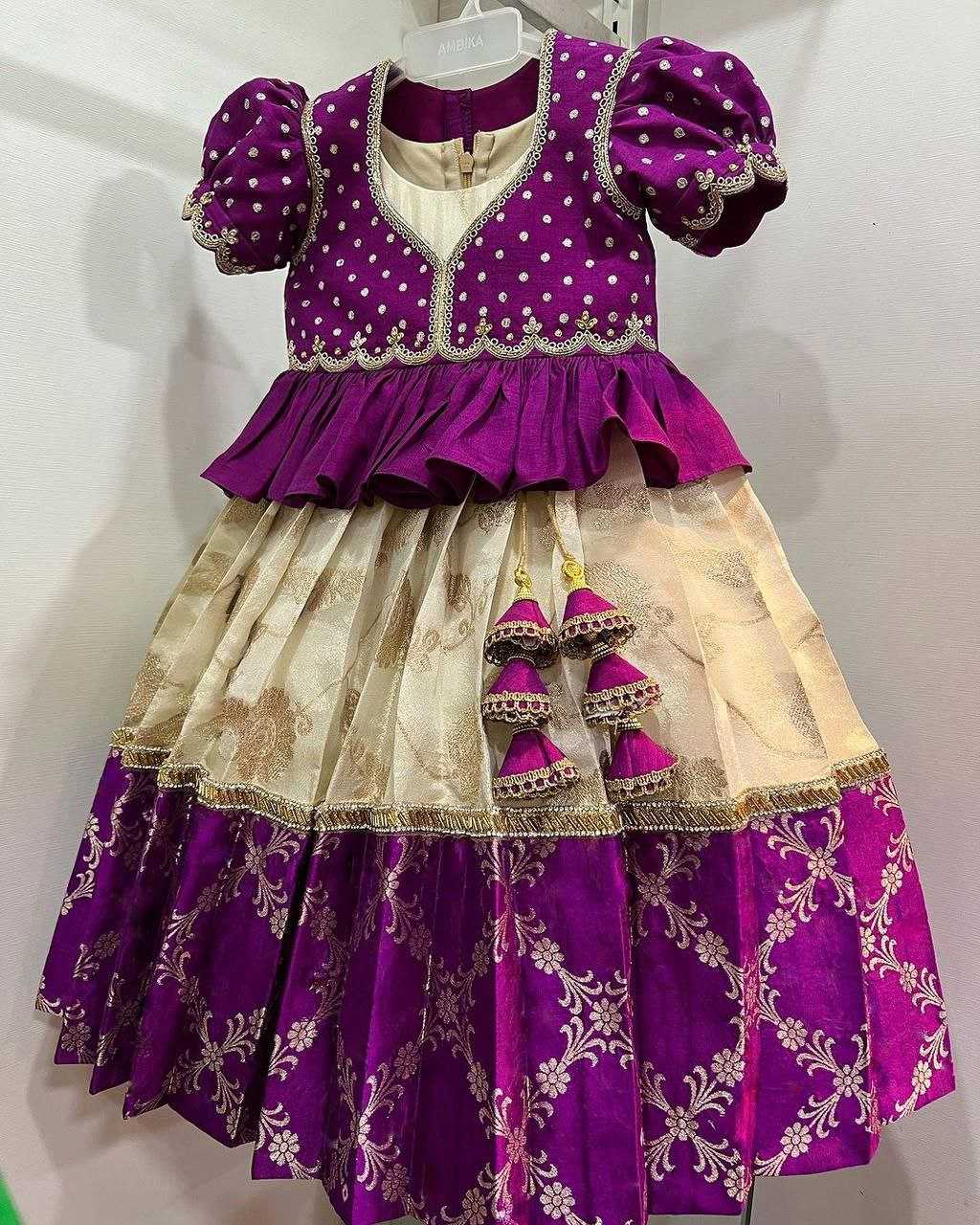 YNF SILK KESH109 RRKT12 GOWNS WHOLESALE KIDS ETHNIC GOWNS MANUFACTURER