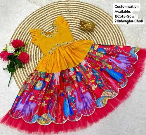 YNF SOFT CGINON KESH109 RRKT80 KIDS WEAR WHOLESALE KIDS LEHENGAS KIDS GOWNS MANUFACTURER